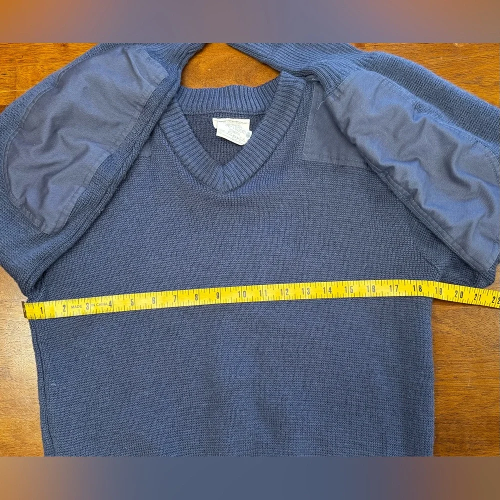 British Royal Air Force Cadet Blue Wool Utility Military Sweater Medium Unisex